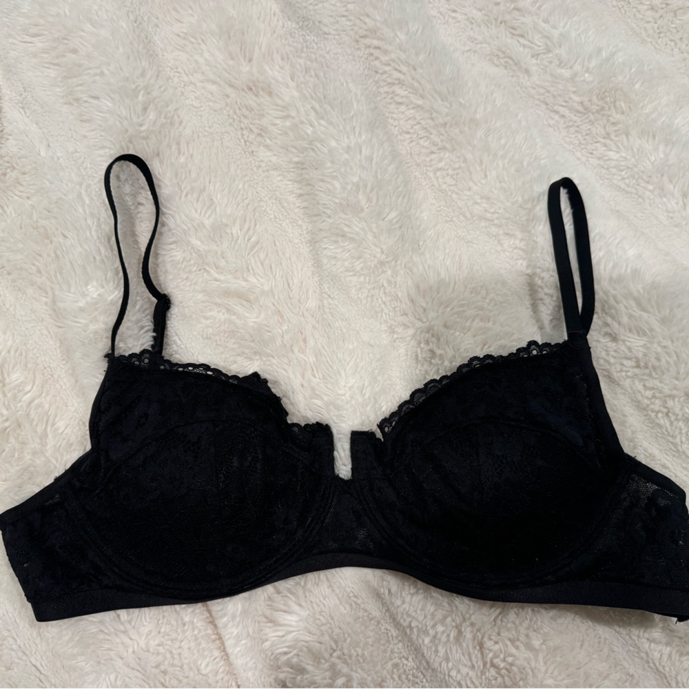 Garage Black Lace Balconette Bra